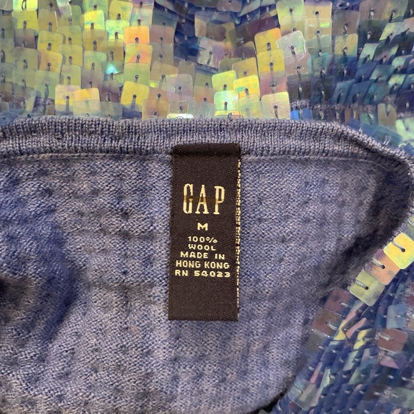 Gap Vintage Y2K Sequined Wool Halter Top Size M - Picture 4 of 5